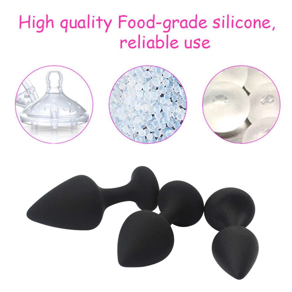 Silicone Anal Trainer Kit in Black