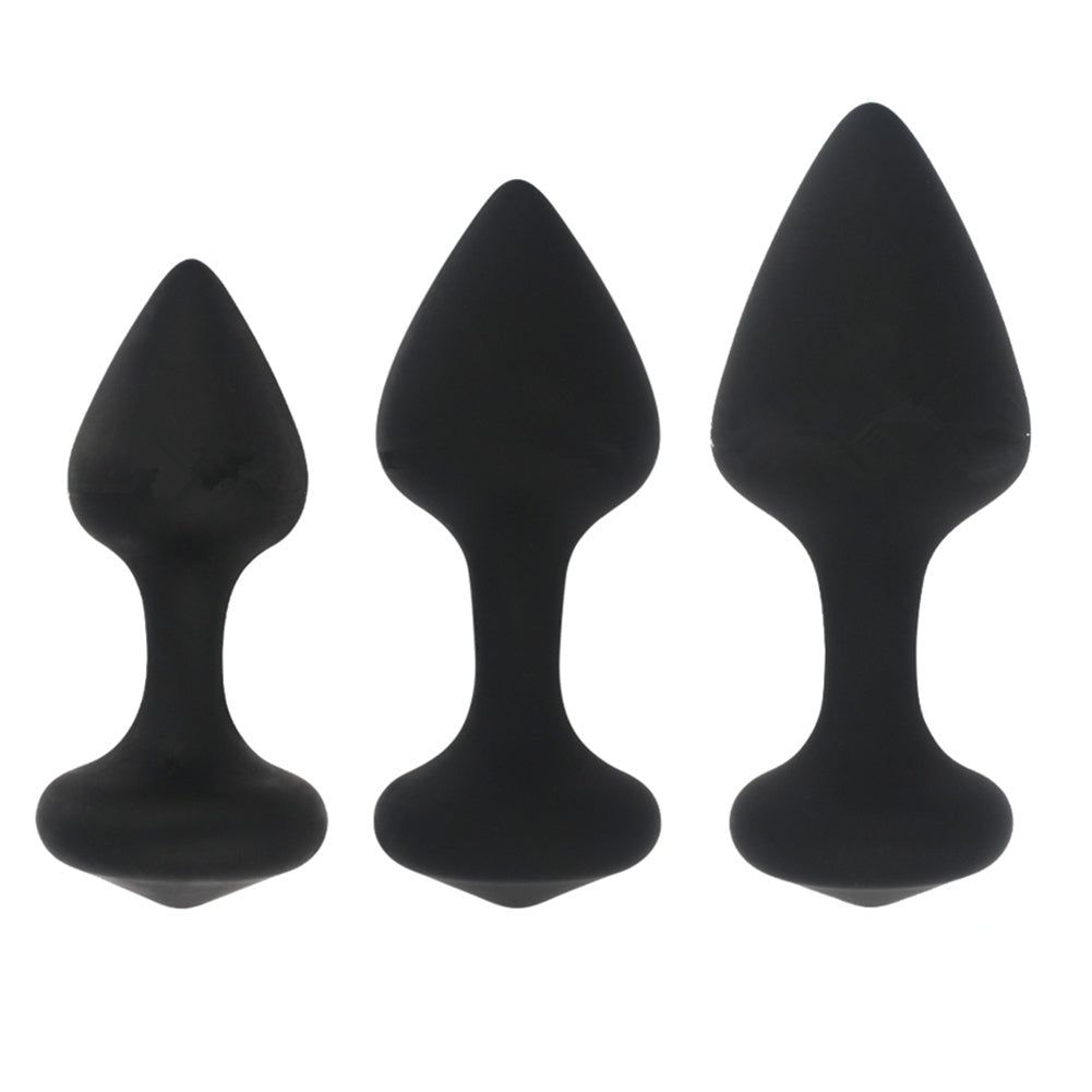 Silicone Anal Trainer Kit in Black