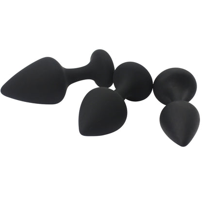 Silicone Anal Trainer Kit in Black