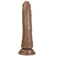 8 Inch Silicone Brown Suction Cup Dildo