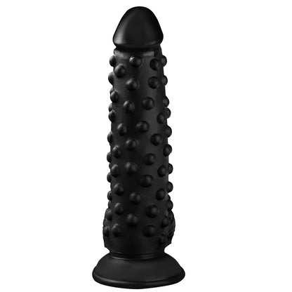 Black Textured PVC Dildo