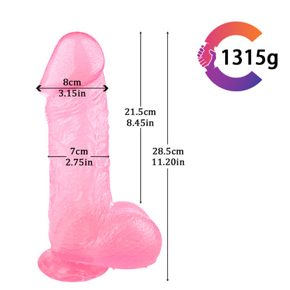 Textured PVC Suction Cup Dildo