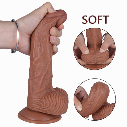 Brown Dildo with Suction Base
