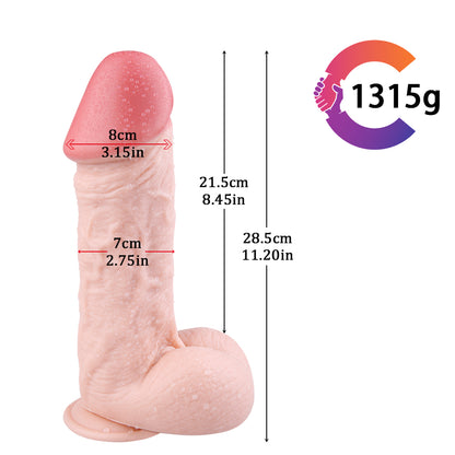 Textured PVC Suction Cup Dildo