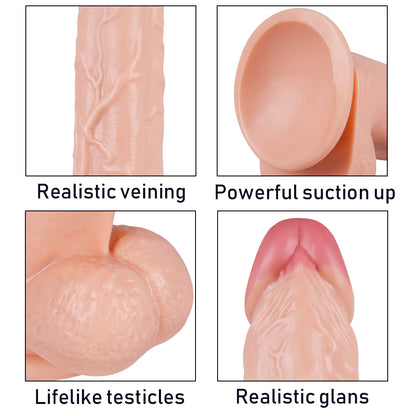 13 Inch Realistic Suction Cup Dildo