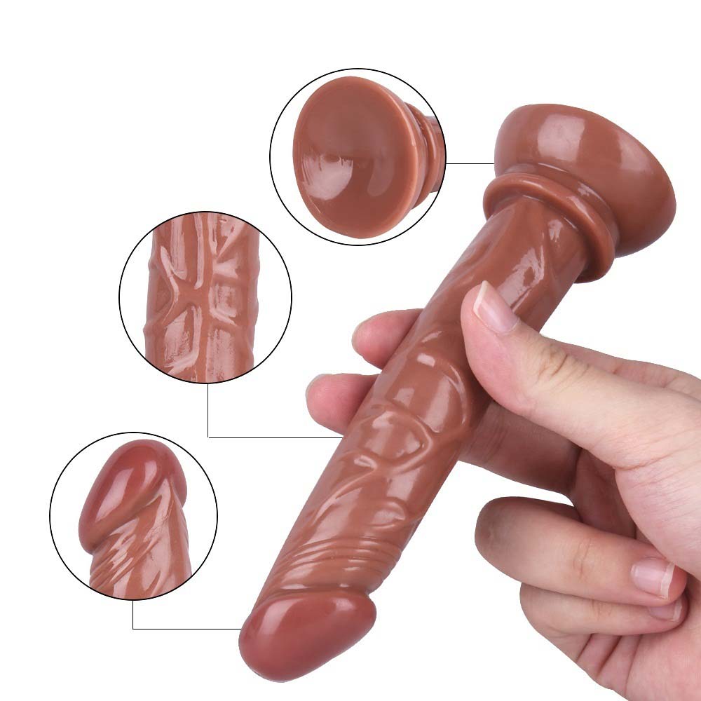 Realistic Adult Dildo Beginners Handsfree Dildo for Women Pleasure  Soft Small 6 inch didlo with Suction Cup Massage Wand Sex toys for beginner