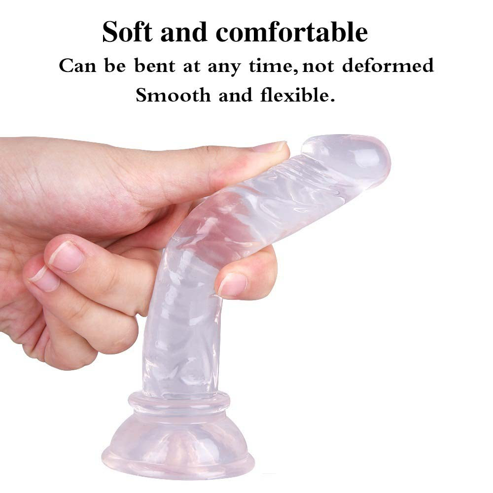 Realistic Adult Dildo Beginners Handsfree Dildo for Women Pleasure  Soft Small 6 inch didlo with Suction Cup Massage Wand Sex toys for beginner