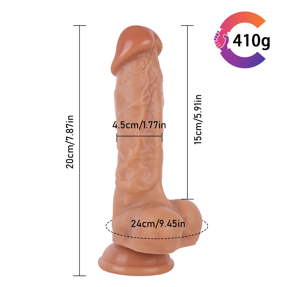 Realistic 7 Inch flesh Cock With Balls