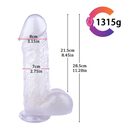 Textured PVC Suction Cup Dildo