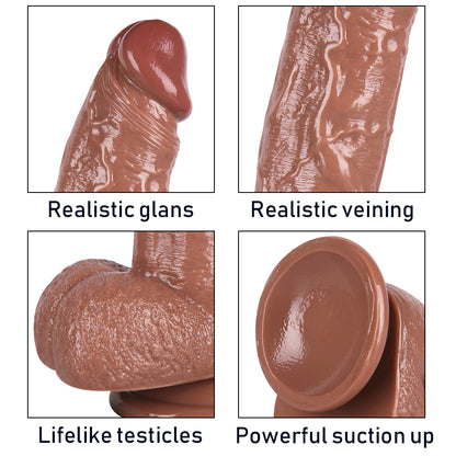 12 Inch Soft Dildo with Balls