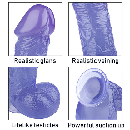 Textured PVC Suction Cup Dildo