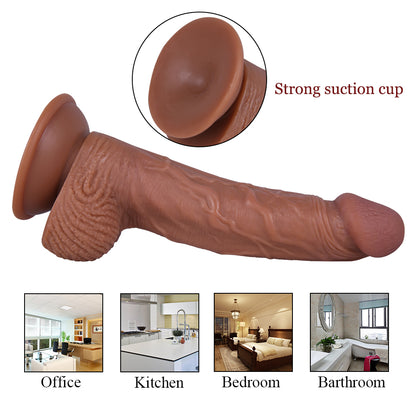 Brown Dildo with Suction Base