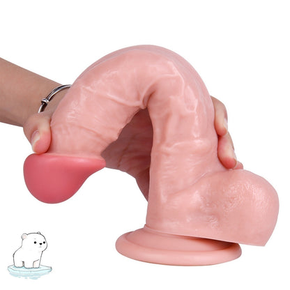 Textured Suction Cup Dildo in Black