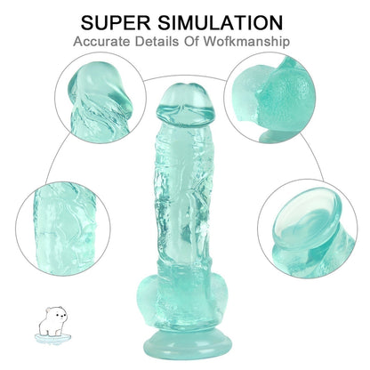 Textured Suction Cup Dildo in Black