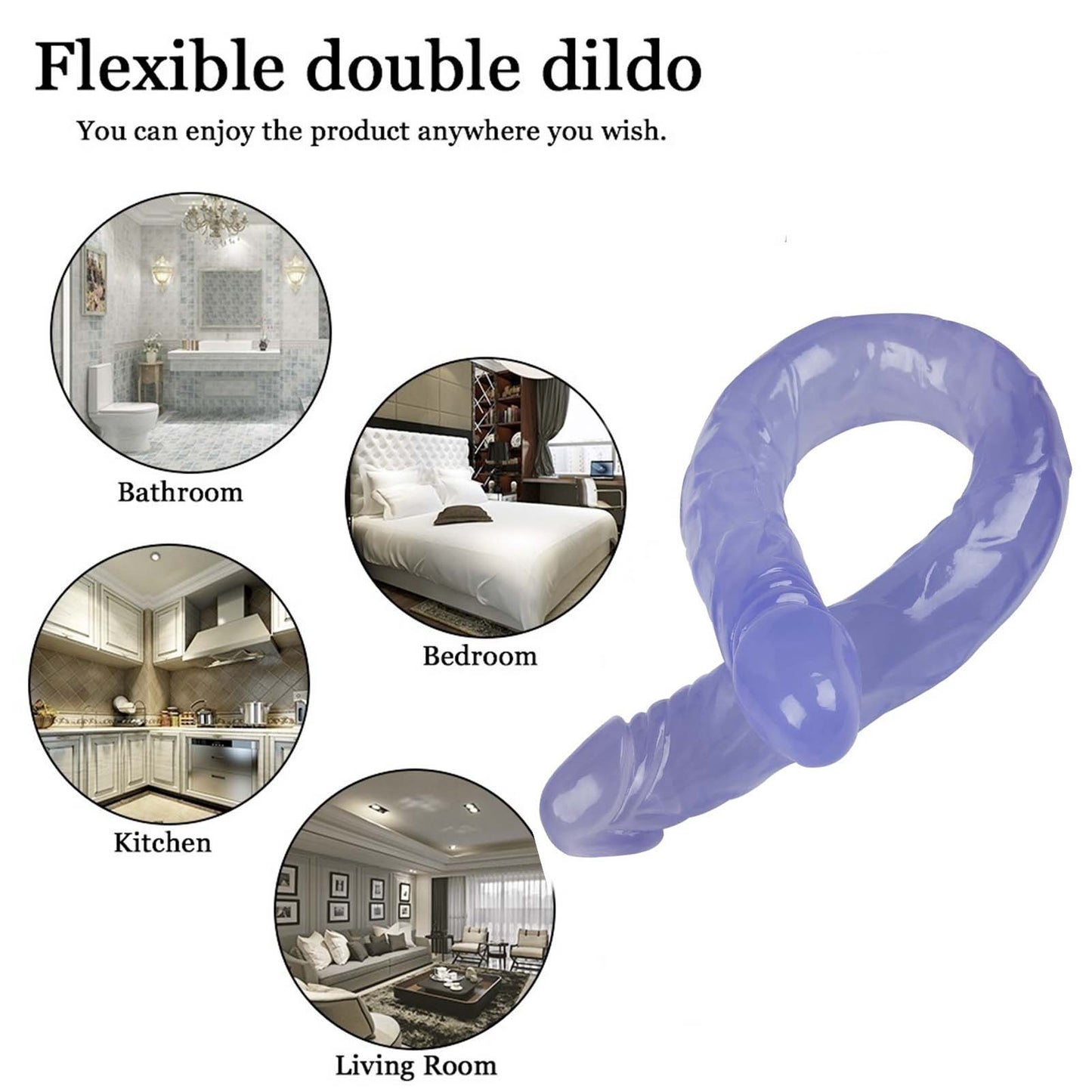Double ended dildo for Women Realistic 21.56 inch Super Long Bendable dildo sex toys for Women Pleasure Beginners Soft massage wand for Couple