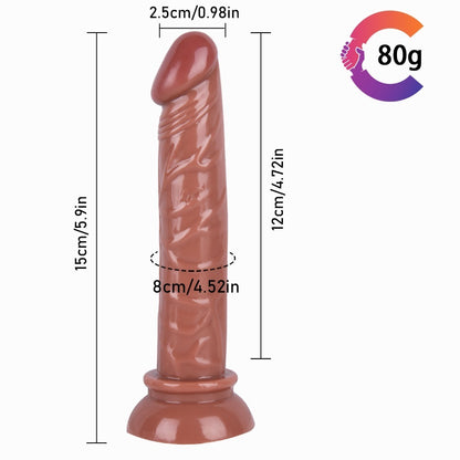 Realistic Adult Dildo Beginners Handsfree Dildo for Women Pleasure  Soft Small 6 inch didlo with Suction Cup Massage Wand Sex toys for beginner