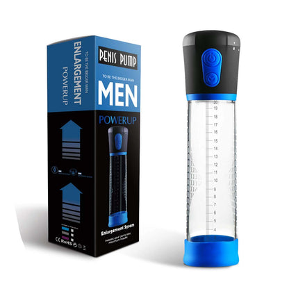 Electric Penis Pump with Blue Control Unit