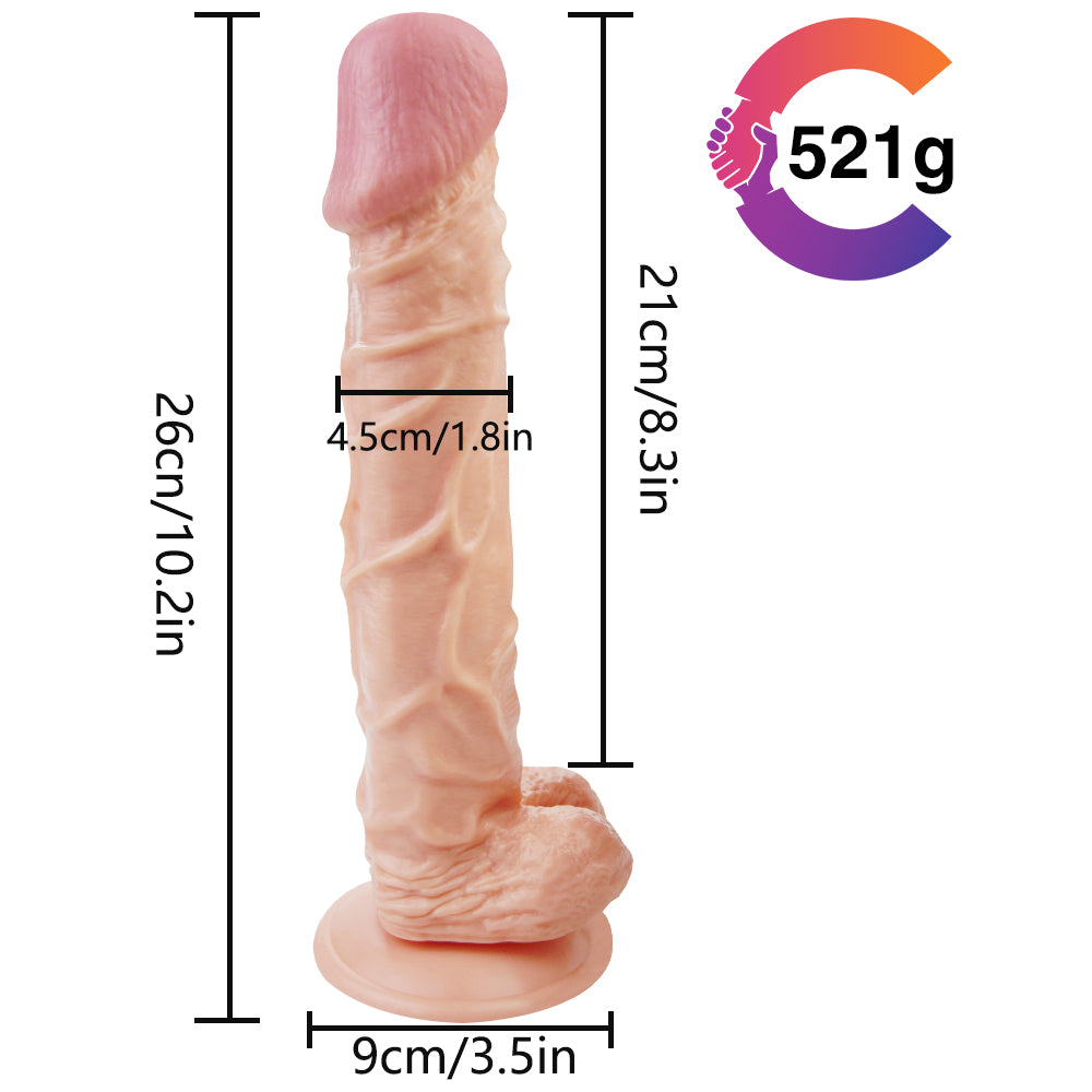 10 Inch Soft dildo in flesh