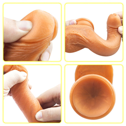 7 Inch Thick Dildo in Gold