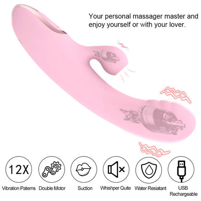 Pink Rechargeable Rabbit Vibrator