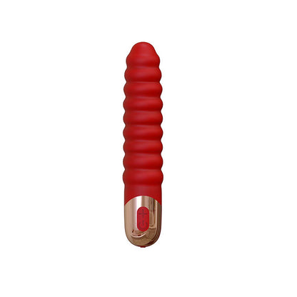 Pink Ribbed Stick Vibrator