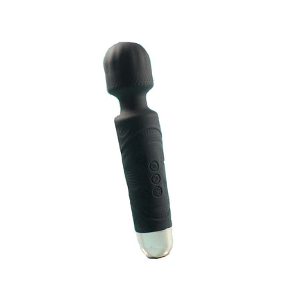 Mini Black Wand Vibrator with Button Controls