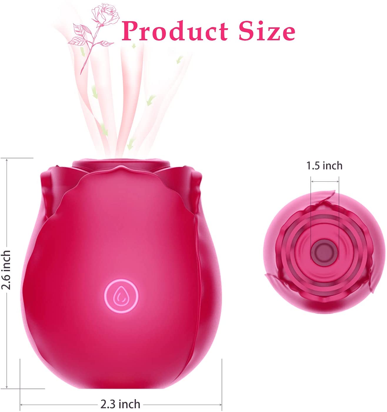 Sucking Vibrator for Women Rechargeable Clit Sucker Nipple Stimulator with 7 Intense Suction Sex Toys for Adult Women，Red