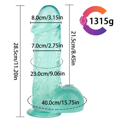 Textured PVC Suction Cup Dildo