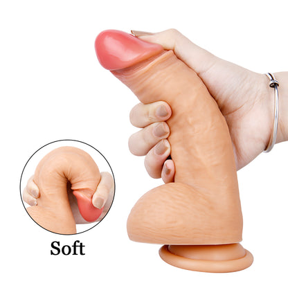 7 Inch Silicone Dildo with Sculpted Base