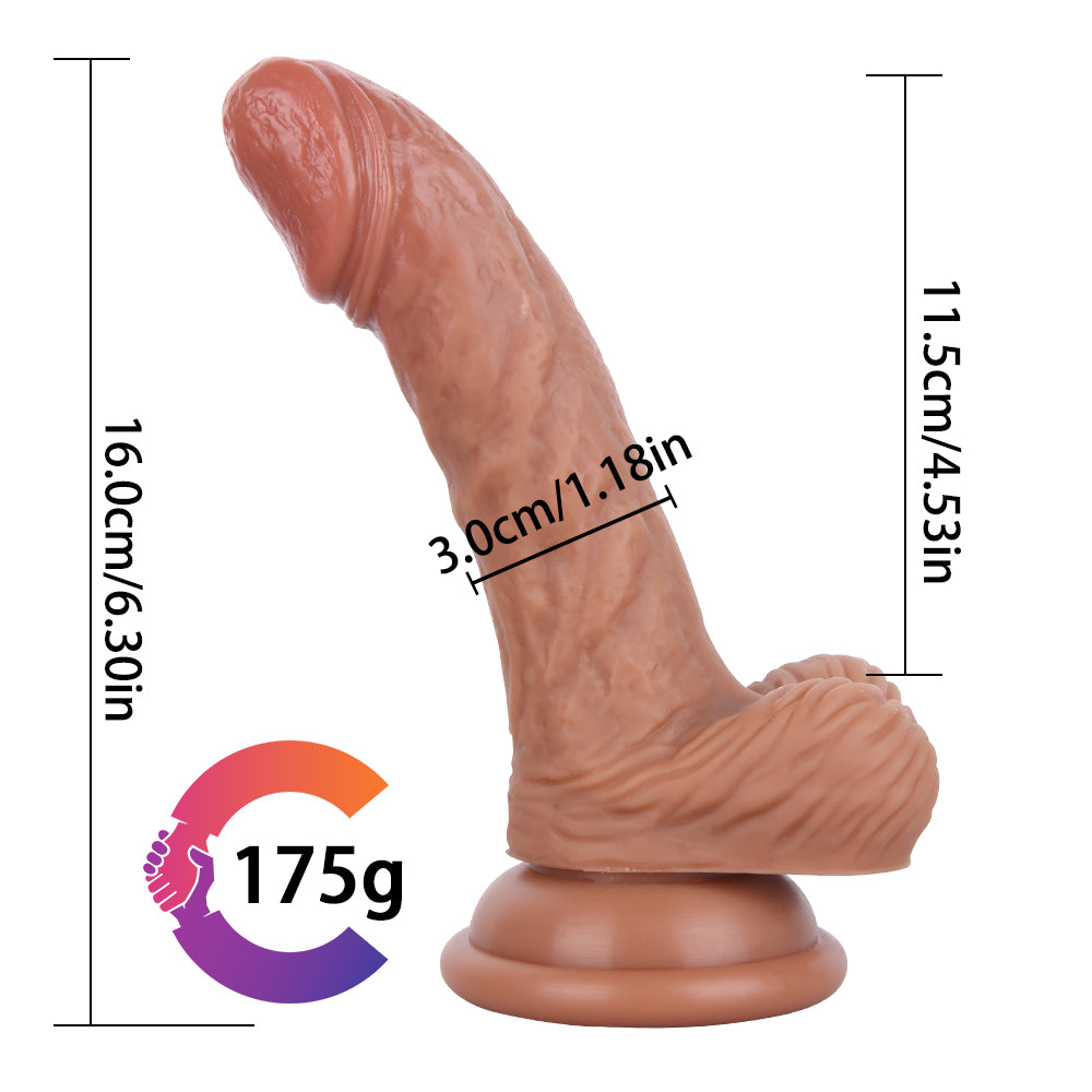 6 inchUltra Real Silicone Suction Cup Dildo