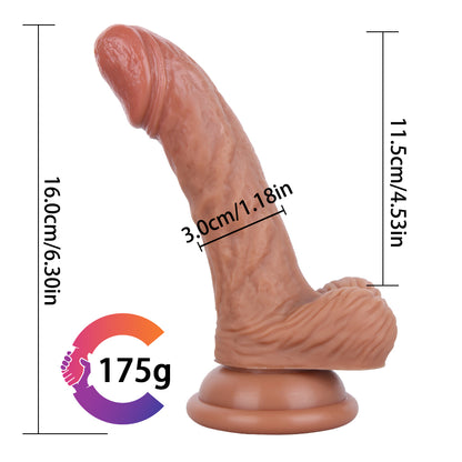 6 Inch Silicone Suction Cup Dildo