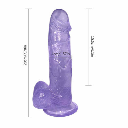 Dildo with Suction Cup 7 inch Dildo Realistic Thrusting Handsfree Massage Tools Dildos Soft Flexible Magic Wand for Women Female Couples