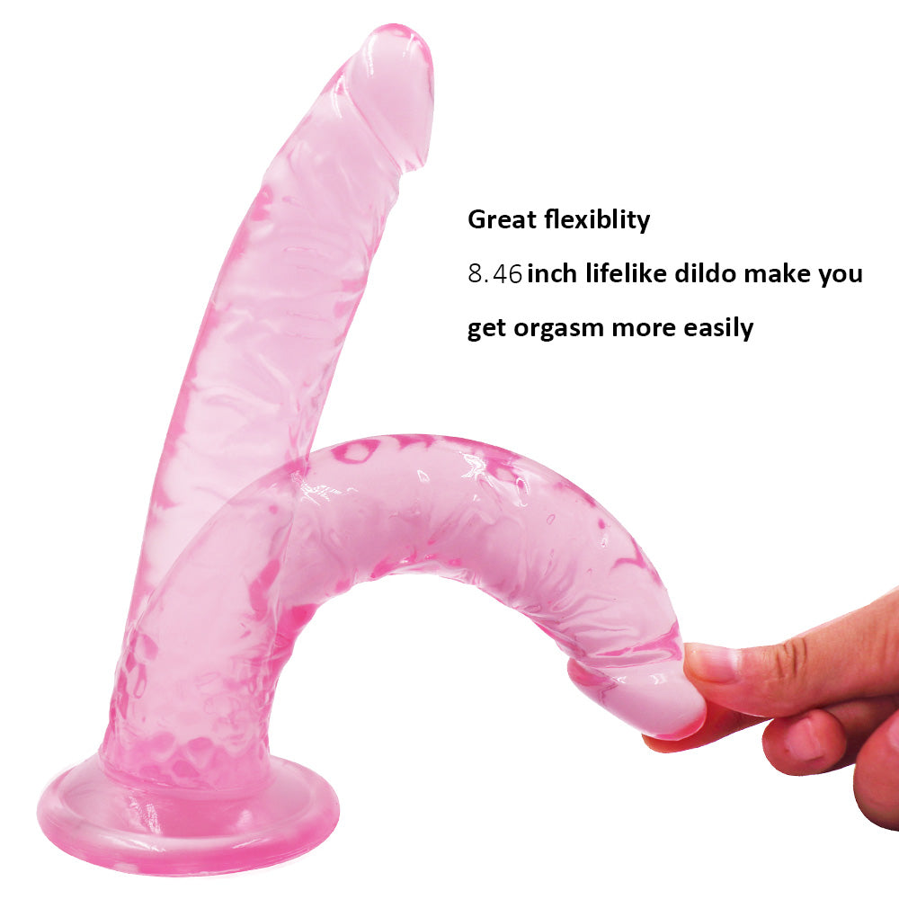 Dildo for Women Pleasure 8 inches Beginner Thrusting Sexy with Suction Cup Flexible Waterproof Realistic Adult Toys Personal Massager Tool