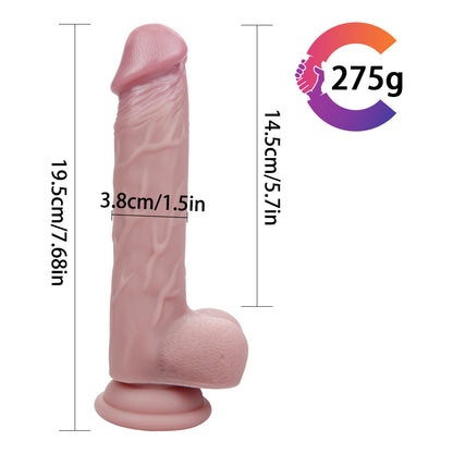 7 Inch Silicone Dildo in Black or Brown