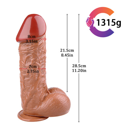 Textured PVC Suction Cup Dildo