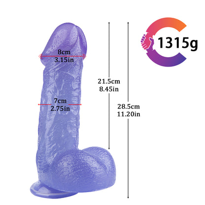 Textured PVC Suction Cup Dildo