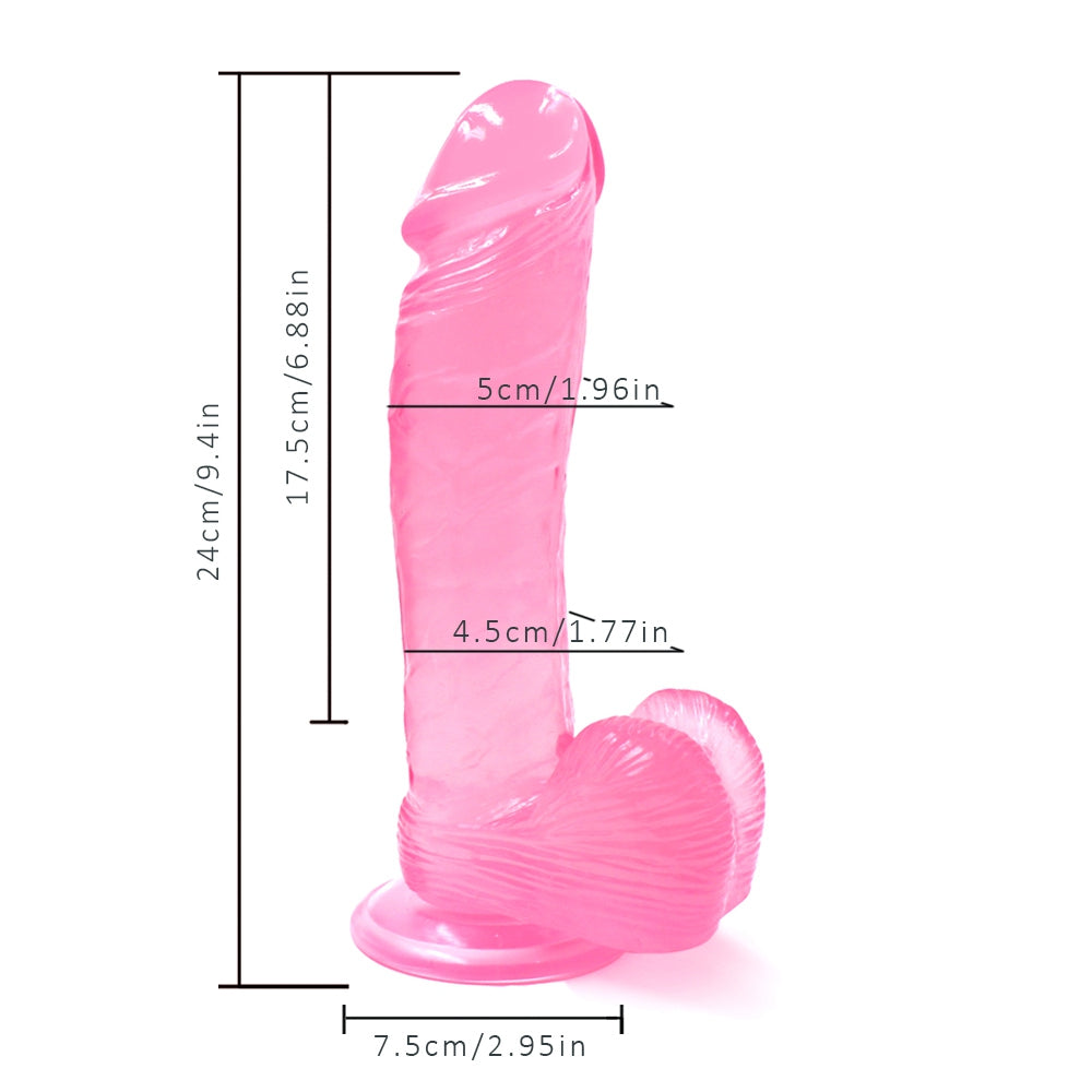 Veined Realistic Beginner Dildo With Balls