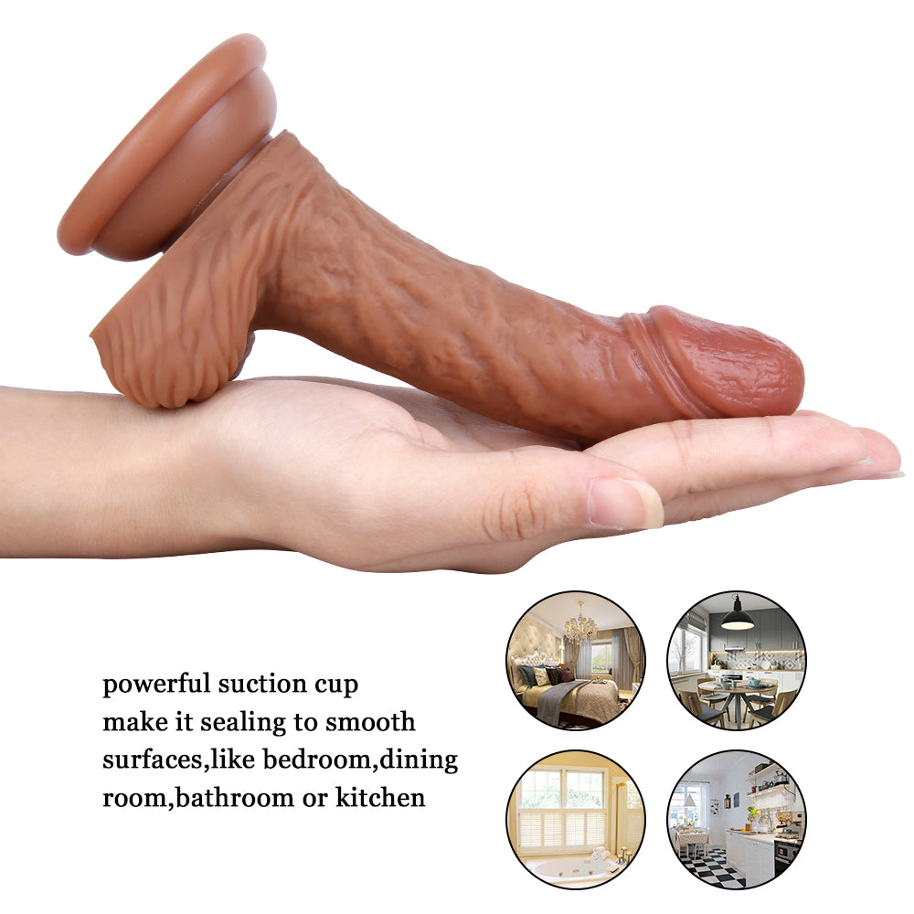 6 inchUltra Real Silicone Suction Cup Dildo
