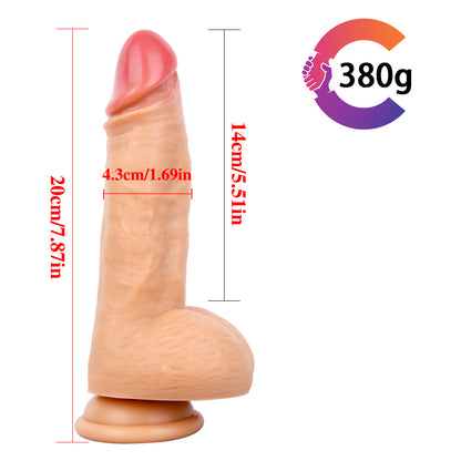 7 Inch Silicone Dildo with Sculpted Base