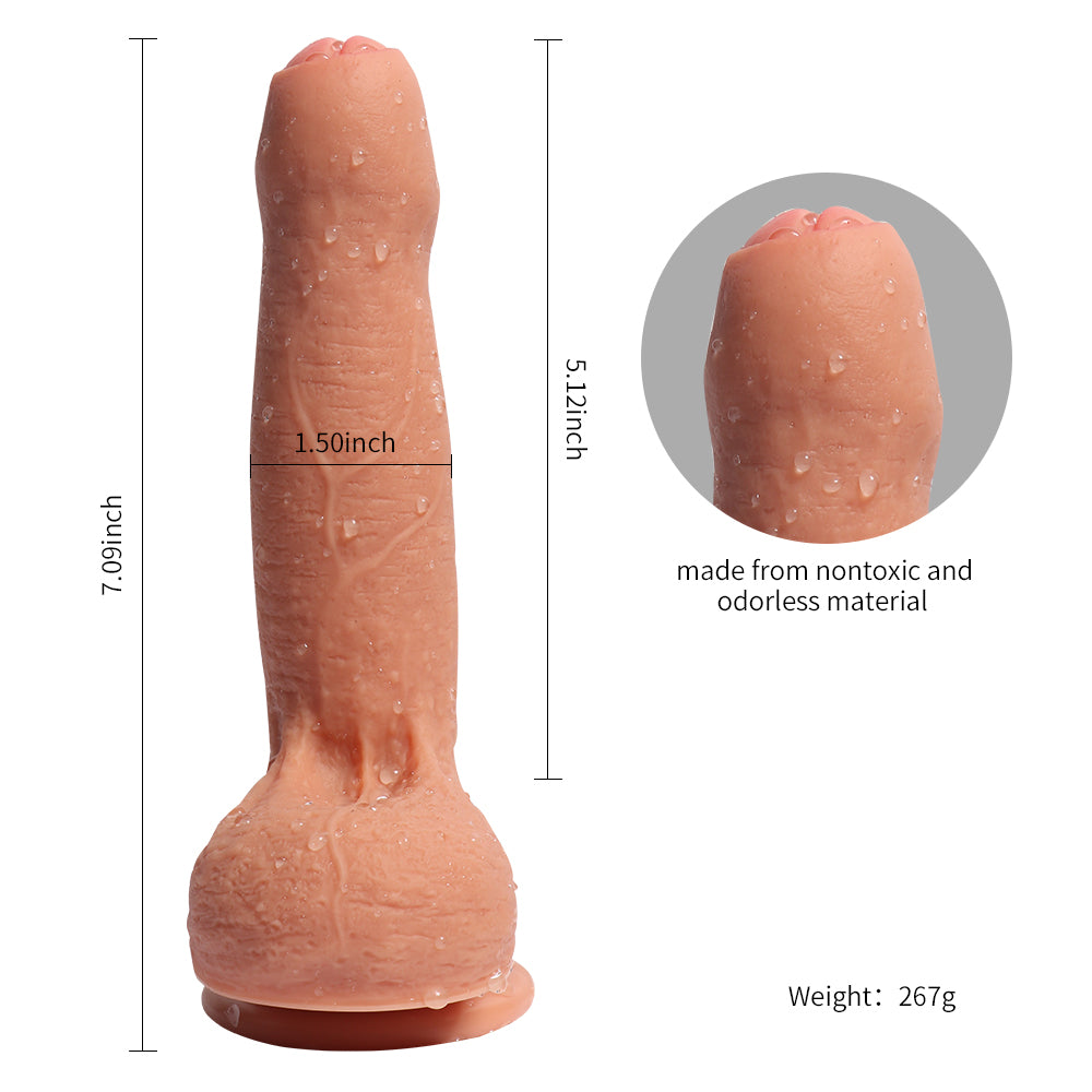 7 inches soft silicone dildo