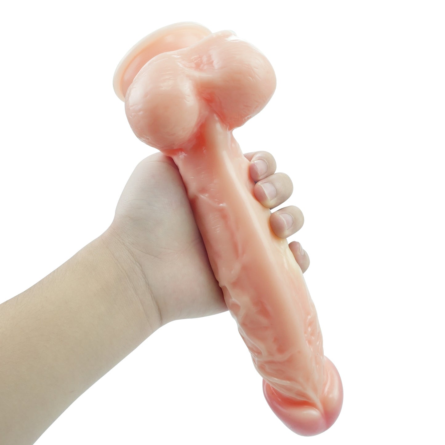 9 Inch Curved Sucker G-Spot Dildo