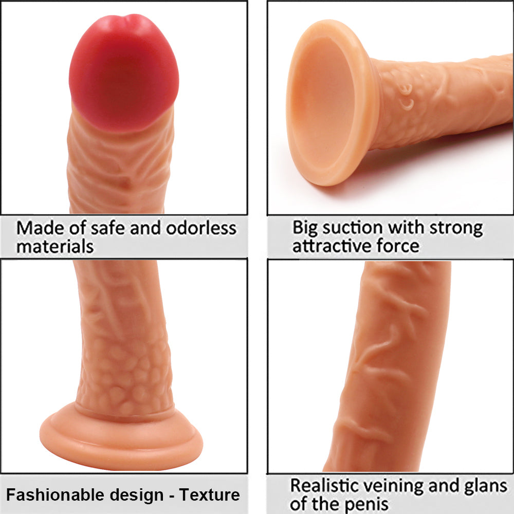 Dildo for Women Pleasure 8 inches Beginner Thrusting Sexy with Suction Cup Flexible Waterproof Realistic Adult Toys Personal Massager Tool