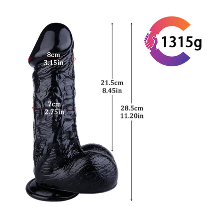 Textured PVC Suction Cup Dildo