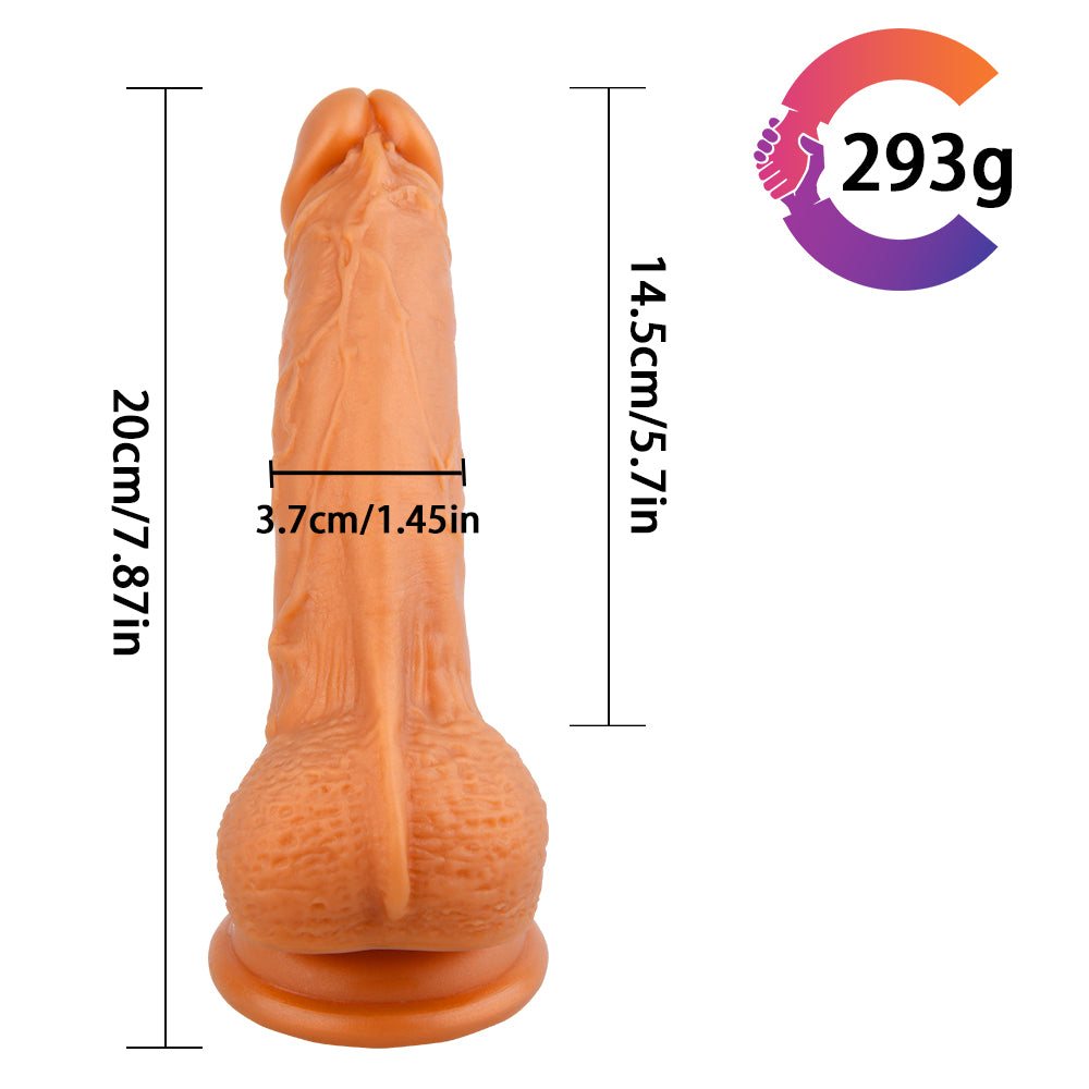 7.8 inch Realistic Suction Cup Dildo