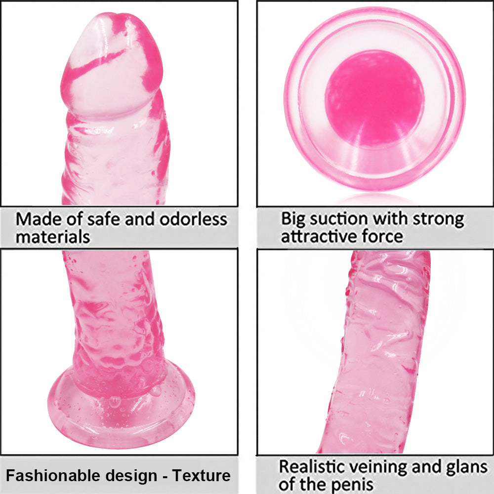 Dildo for Women Pleasure 8 inches Beginner Thrusting Sexy with Suction Cup Flexible Waterproof Realistic Adult Toys Personal Massager Tool