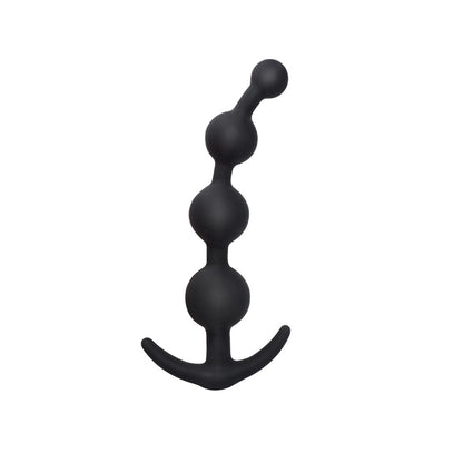 Black Anal Beads with External Handle