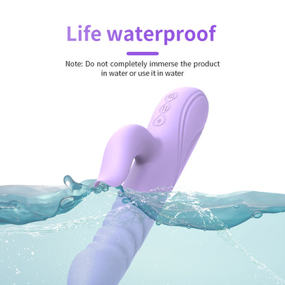 Telescopic Rabbit Vibrator in Purple