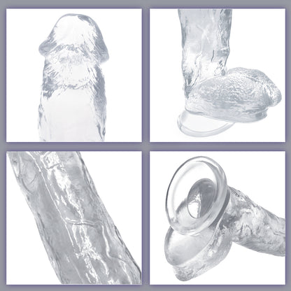 12 Inch Clear Flexible Dildo