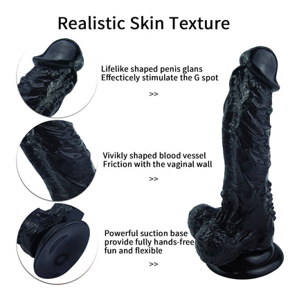 7 Inch Bendable Real-Feel Dildo With Balls