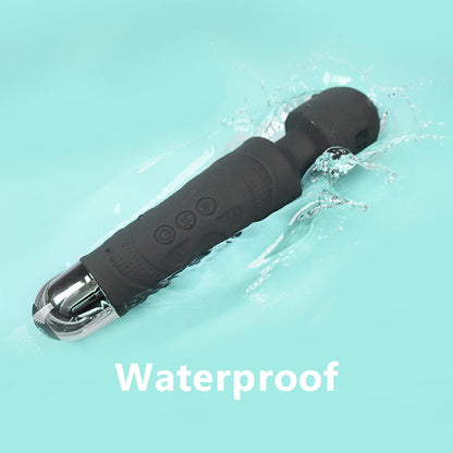 Mini Black Wand Vibrator with Button Controls
